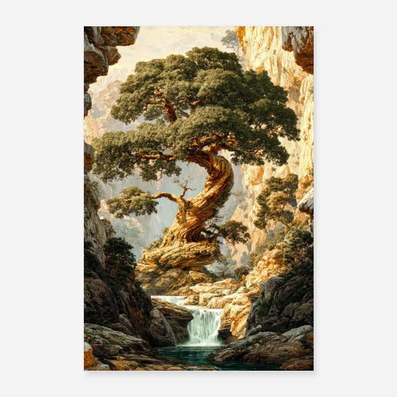 Uralter Baum in den Canyon Falls Poster 40x60 cm