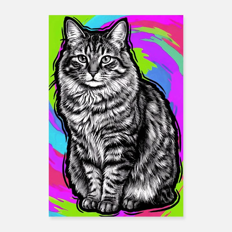 cat Poster 16" x 24" (40x60 cm)
