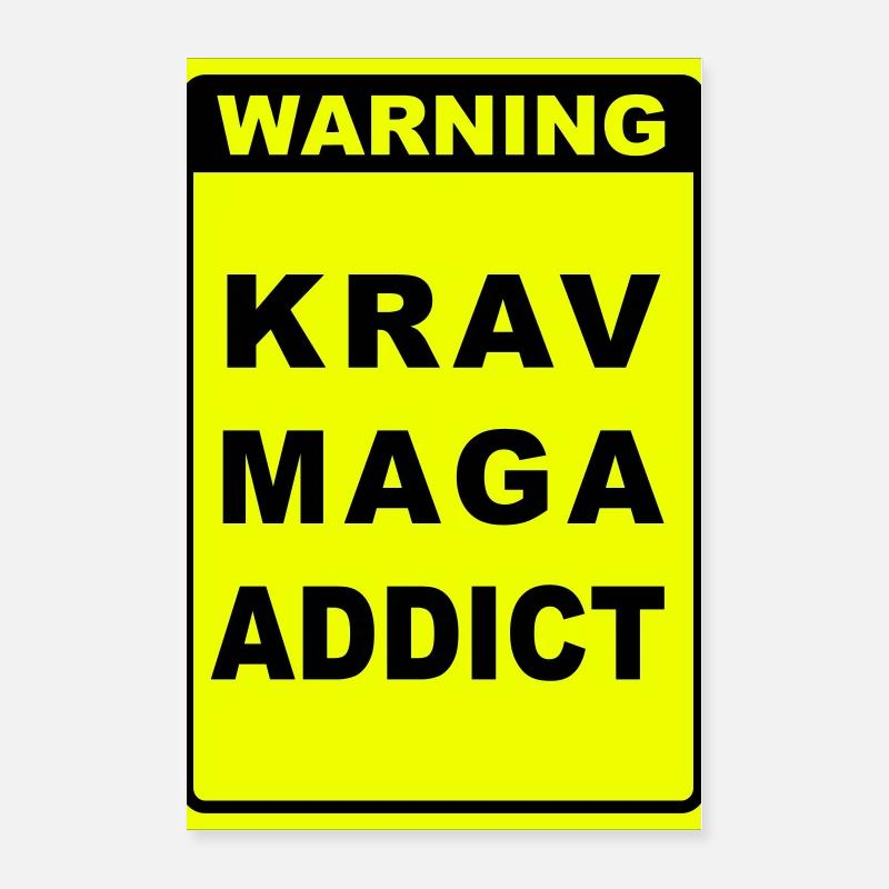 Warning Krav Maga Addict Poster 16" x 24" (40x60 cm)