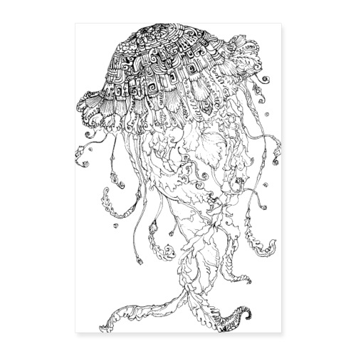 Jellyfish Flower - Poster 40x60 cm