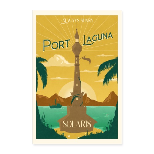 Port Laguna Vintage Travel Poster - Poster 40x60 cm