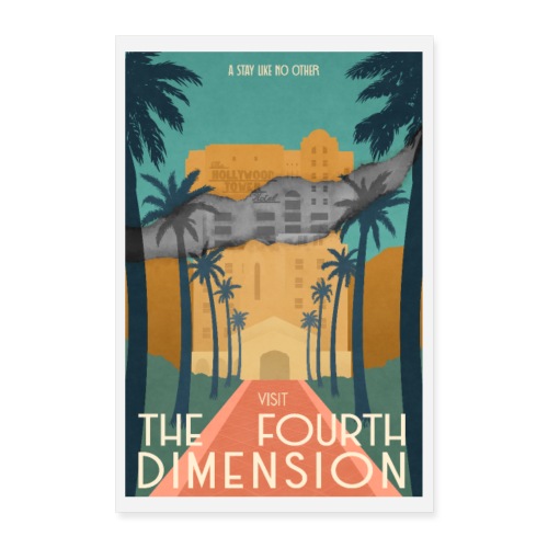 Fourth Dimension Vintage Travel Poster - Poster 40x60 cm