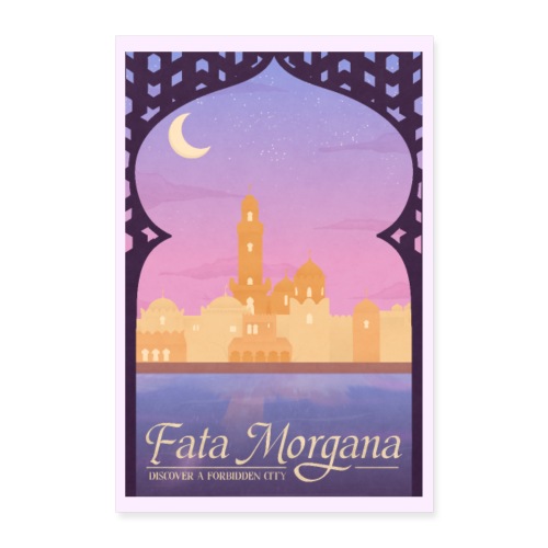 Fata Morgana Vintage Travel Poster - Poster 40x60 cm