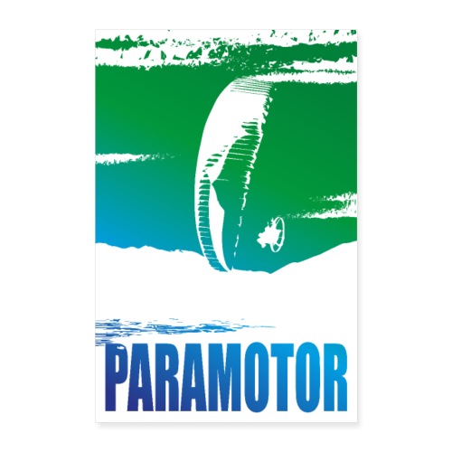 Paramotor Sport Motor Paragliding - Poster 40x60 cm