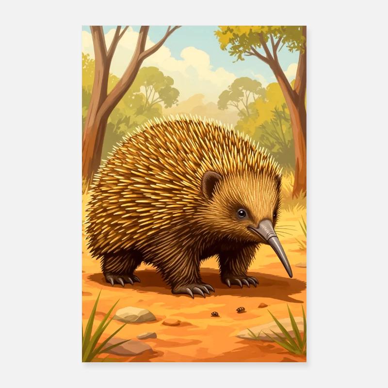 Echidna A spiny wanderer with ancient charm  Poster 40x60 cm