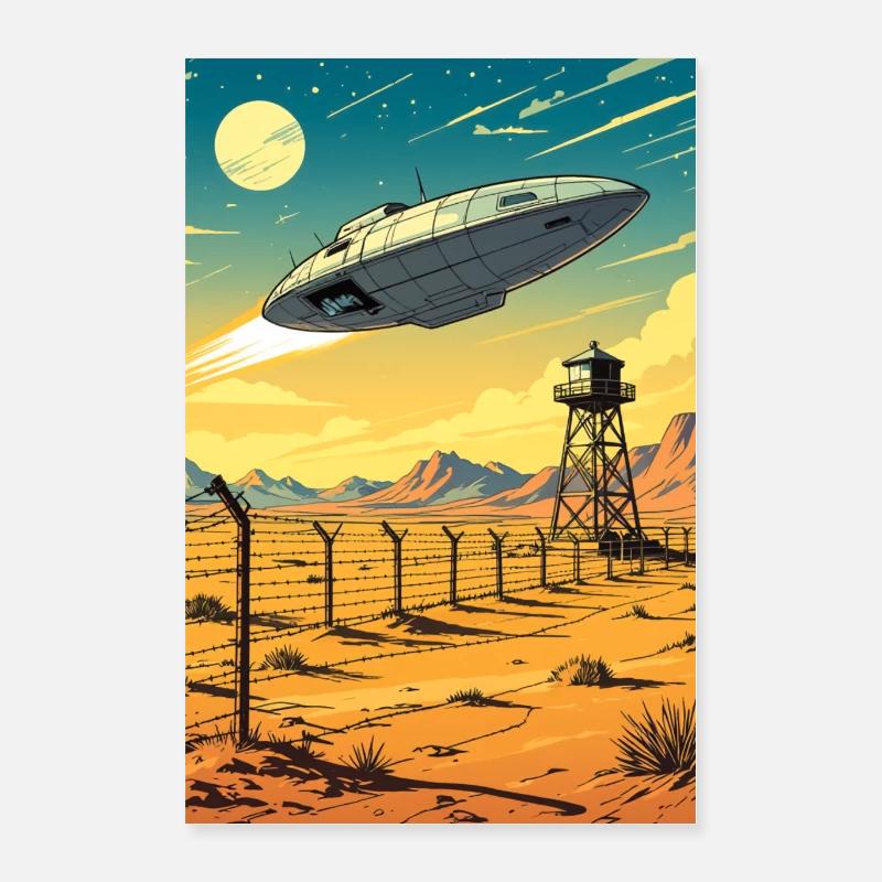 Zone 51 – La base interdite du désert Poster 40 x 60 cm
