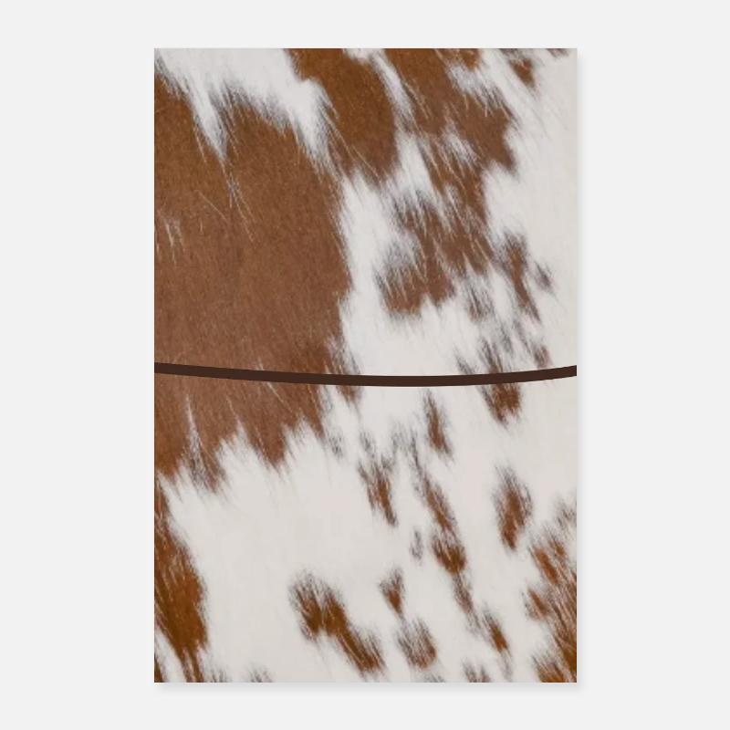Brown Cowhide Leather Journal Poster 16" x 24" (40x60 cm)