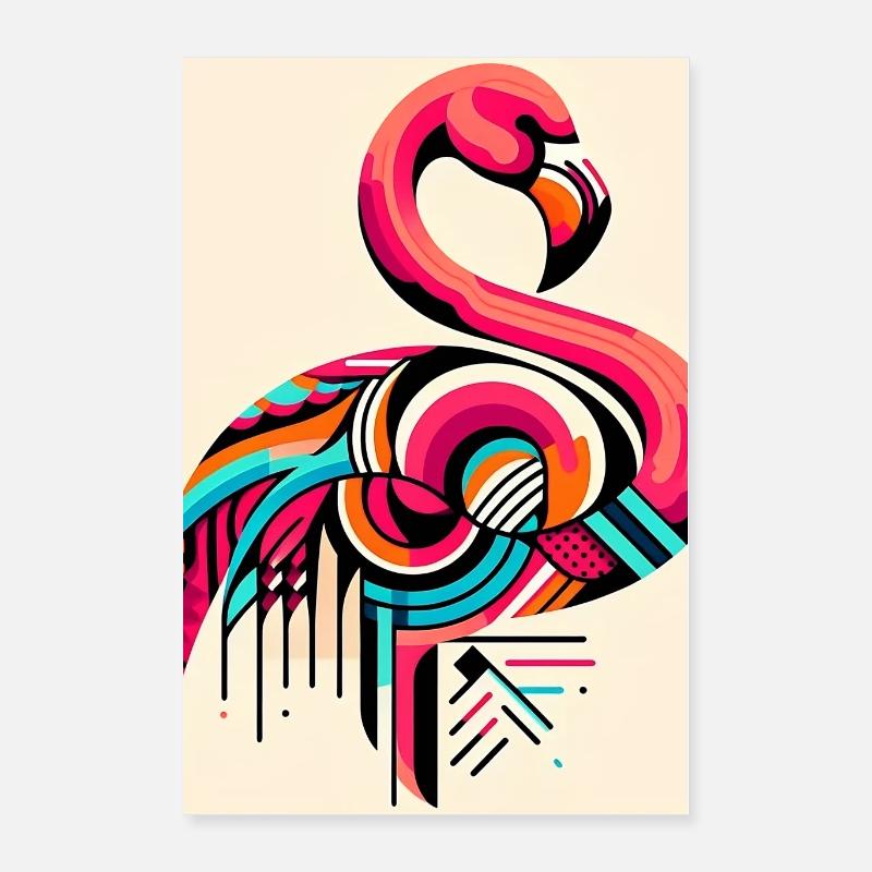 Flamant Poster 40 x 60 cm