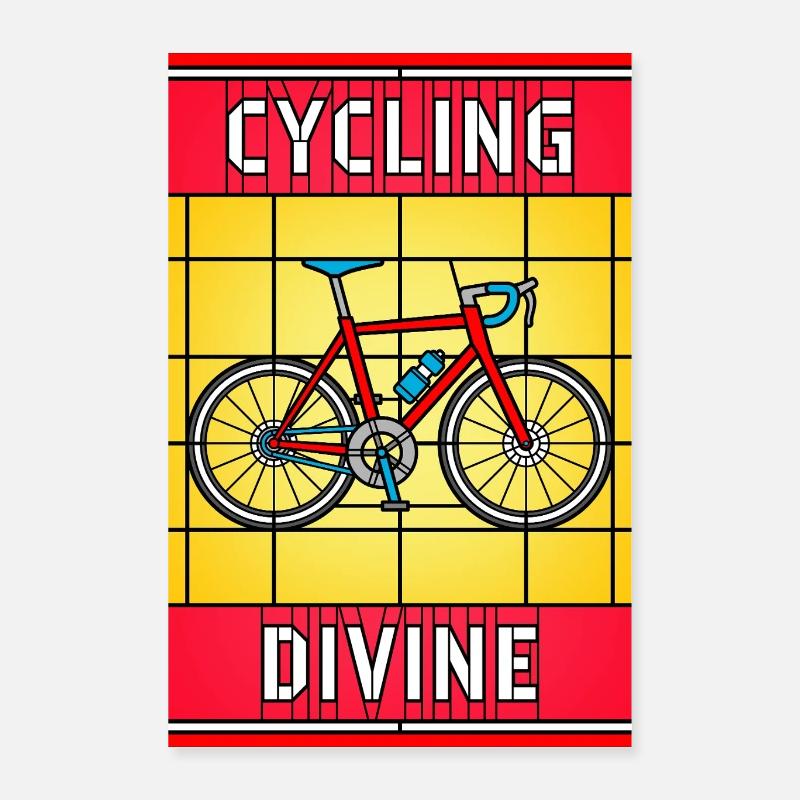 Vitrail Divin Cycling Poster 40 x 60 cm