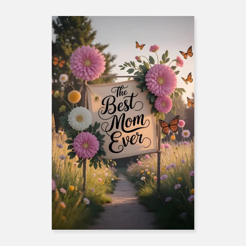 Beste Mama Ever Gartenzauber Poster 40x60 cm