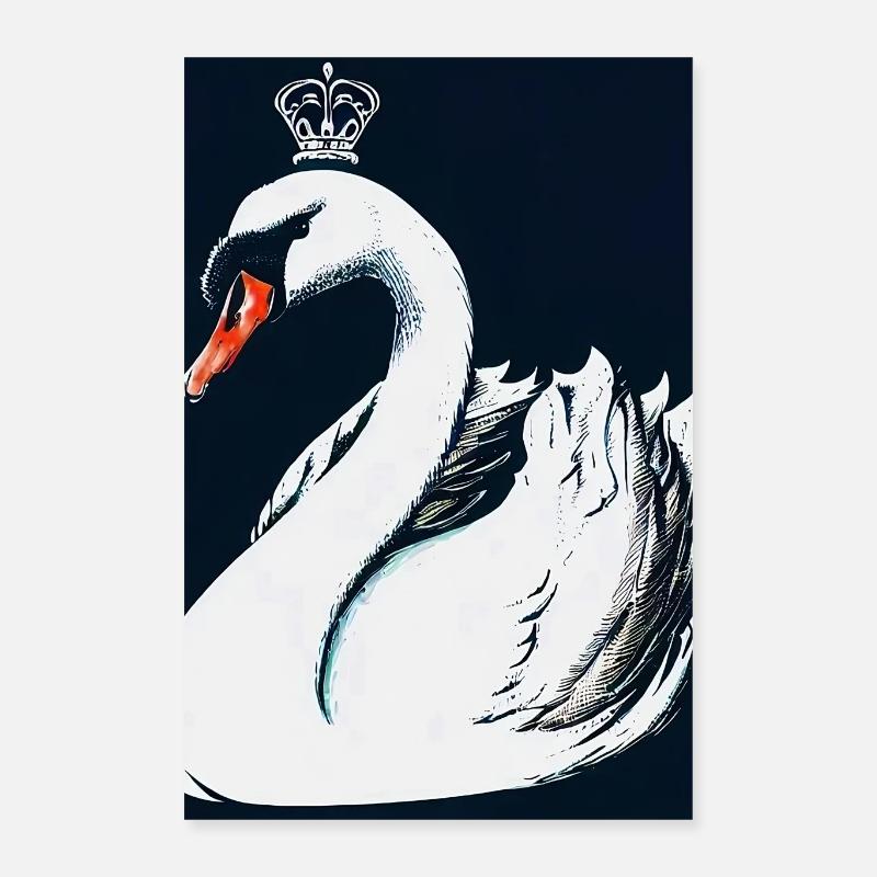Schwan Poster 40x60 cm