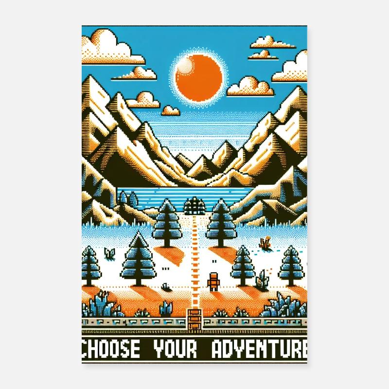 Aventure de jeu rétro Poster 40 x 60 cm