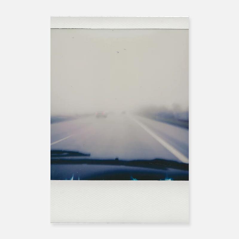 Neblige Autobahn Poster 40x60 cm
