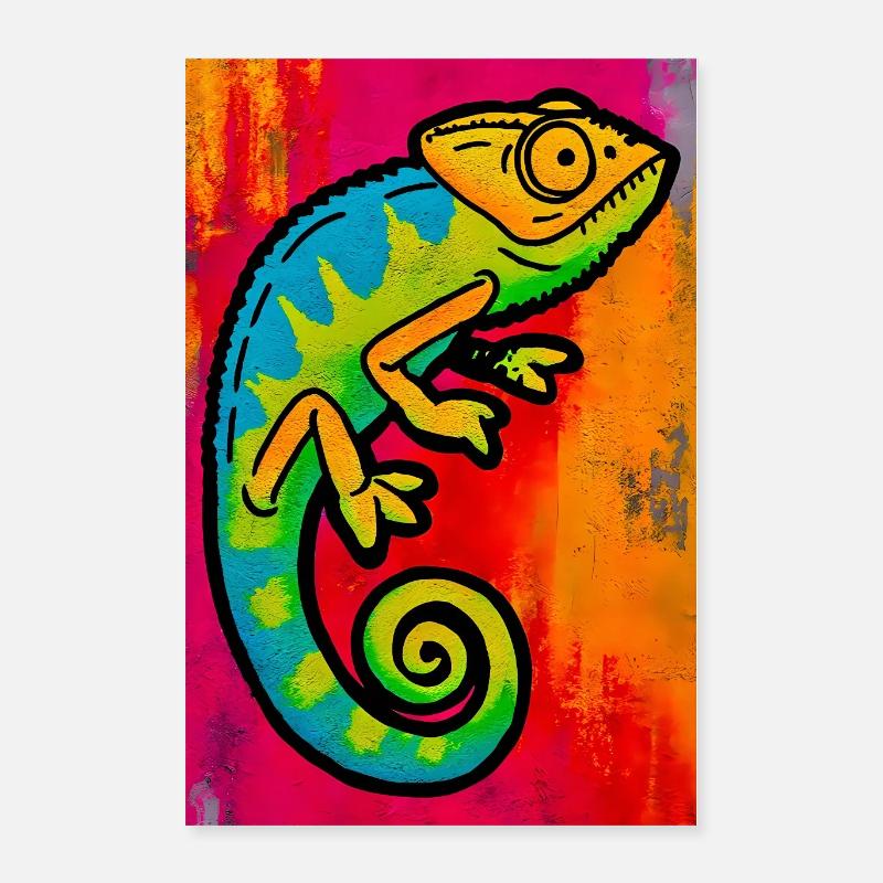 caméléon Poster 40 x 60 cm