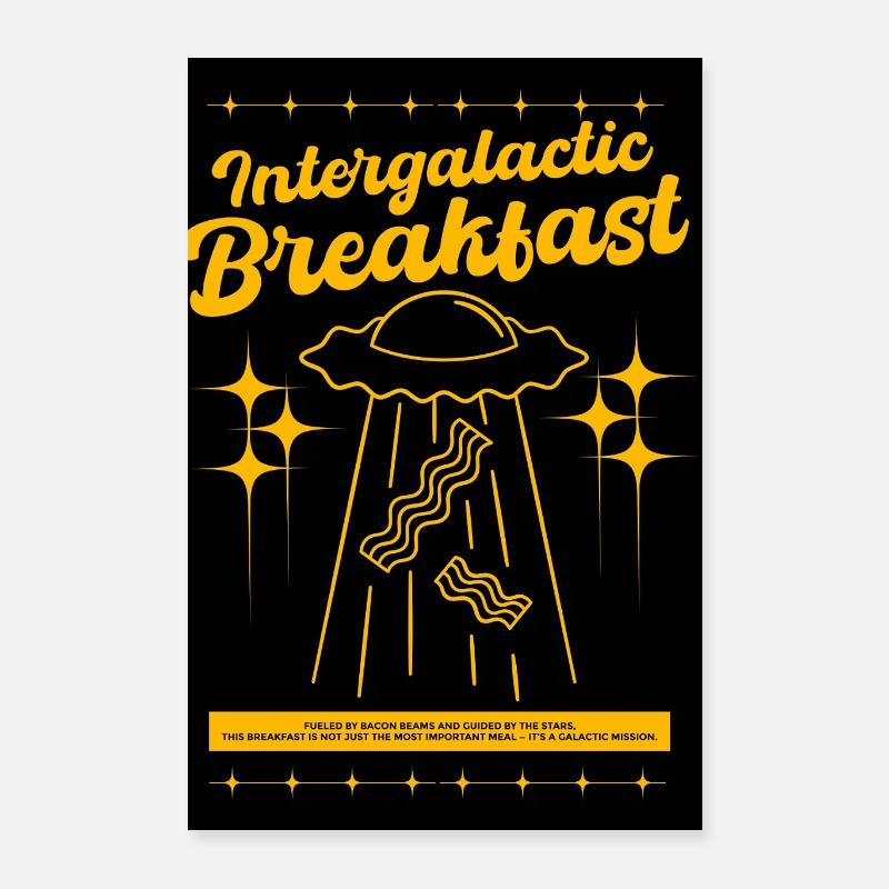 Petit-déjeuner intergalactique Poster 40 x 60 cm
