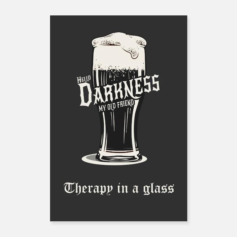 Hello Darkness – Therapy in a Glass Poster 40x60 cm