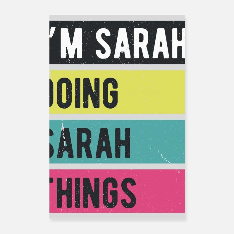 I’m Sarah Doing Sarah Things Retro Poster 40x60 cm