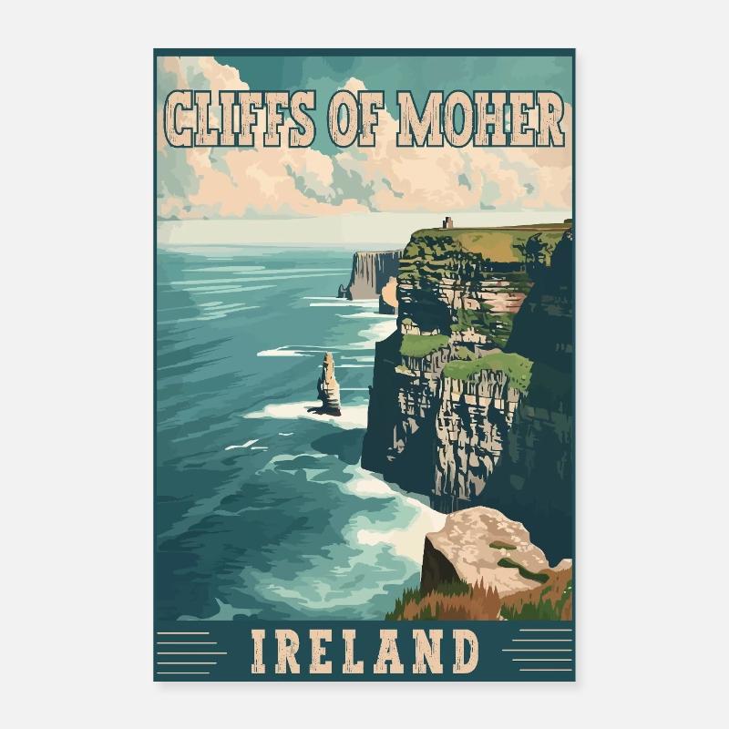 Explore Cliffs Of Moher In Ireland Poster 16" x 24" (40x60 cm)