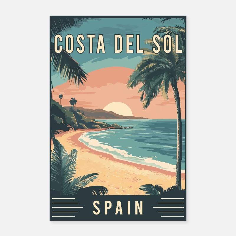 Experience Mediterranean Costa del Sol in Spain Poster 16" x 24" (40x60 cm)