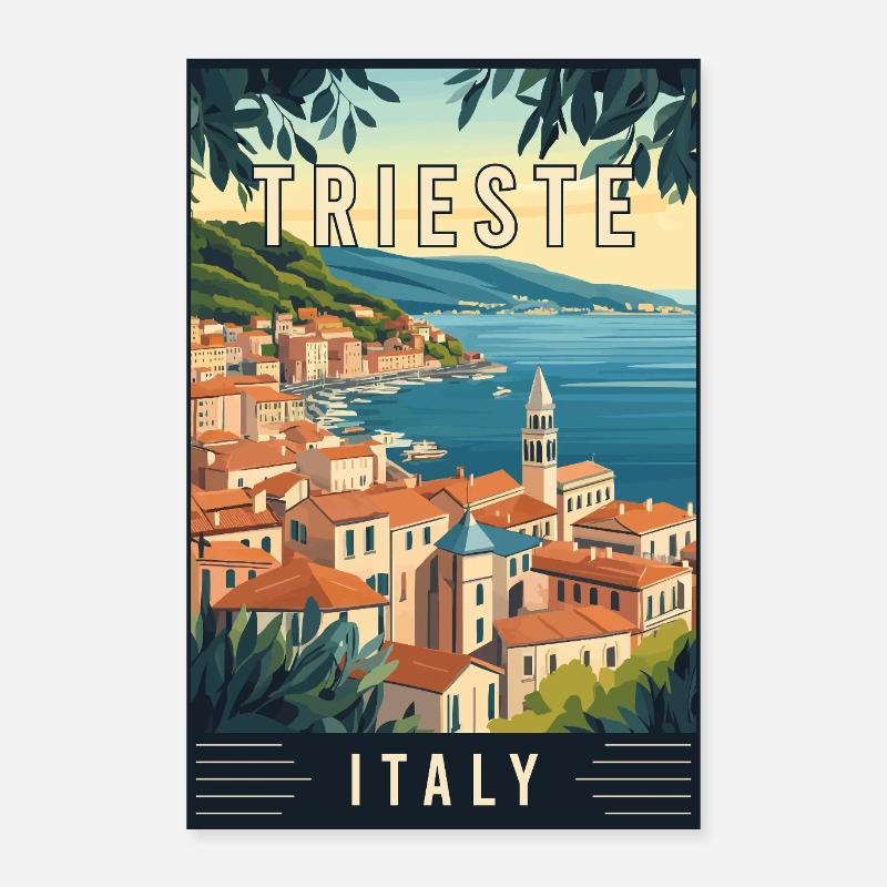 Experience the Adriatic Gem Trieste in Italy Poster 16" x 24" (40x60 cm)