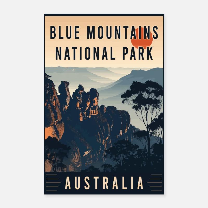 Explore Blue Mountains National Park in Australia Poster 16" x 24" (40x60 cm)