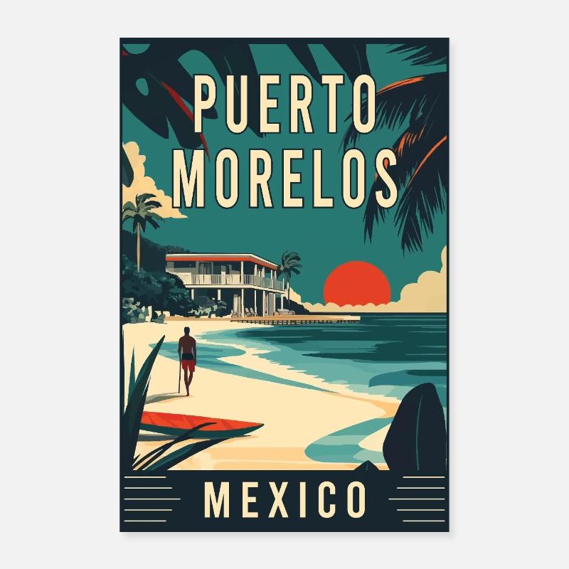 Vivez le charme côtier de Puerto Morelos, Mexique Poster 40 x 60 cm