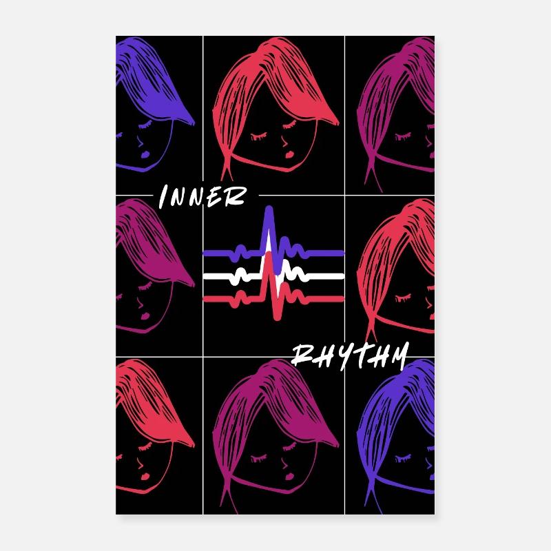 Inner Rhythm – Design minimaliste vibrant Poster 40 x 60 cm