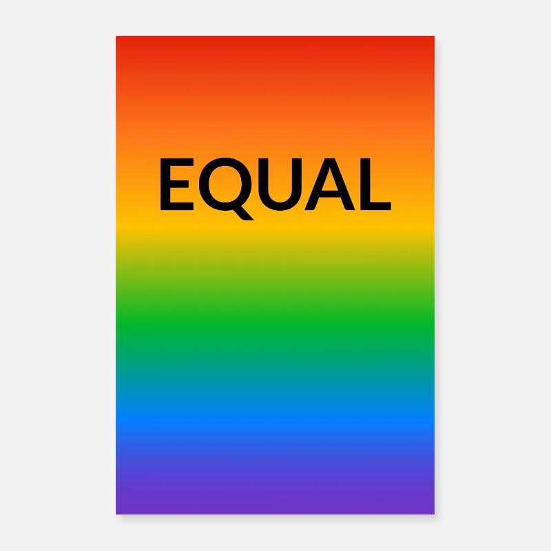 Rainbow Equal LGBT Pride Monat Poster 40x60 cm