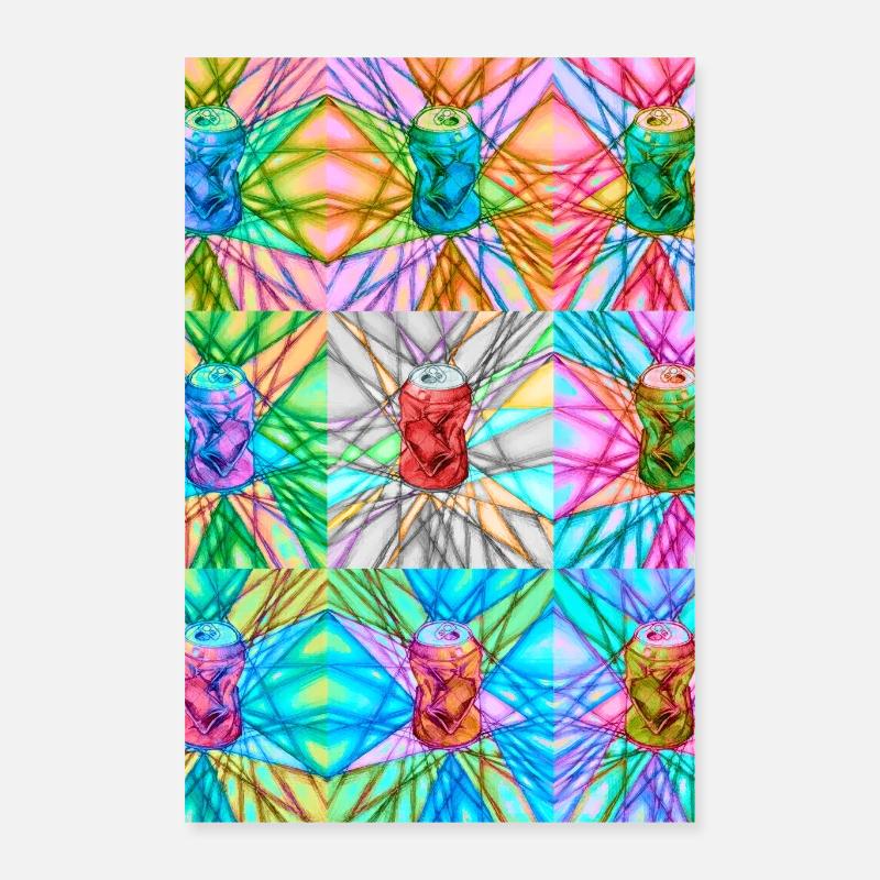Lebendige Dose und abstraktes Lichtmuster Poster 40x60 cm
