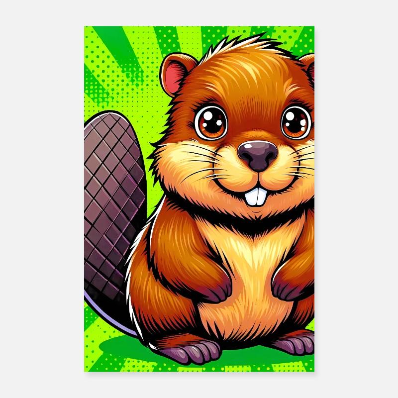 beaver Poster 16" x 24" (40x60 cm)