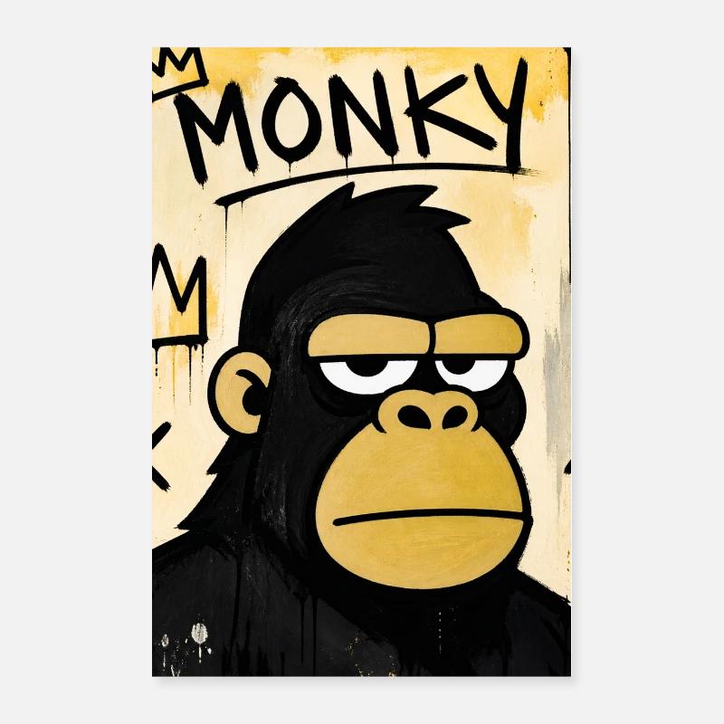 Monky Graffiti Ape Poster 40 x 60 cm