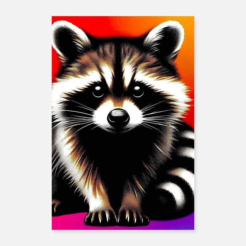 Raton laveur Poster 40 x 60 cm