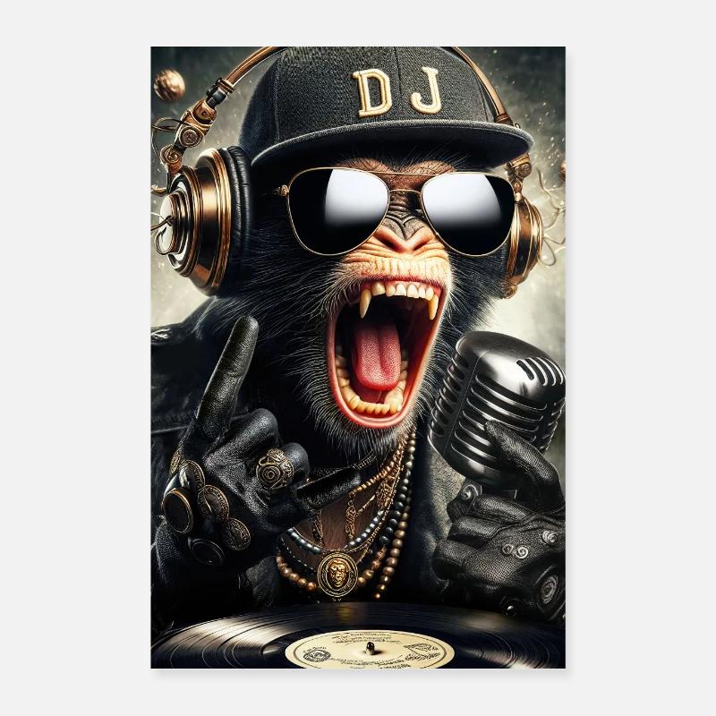 DJ Affe Poster 40x60 cm