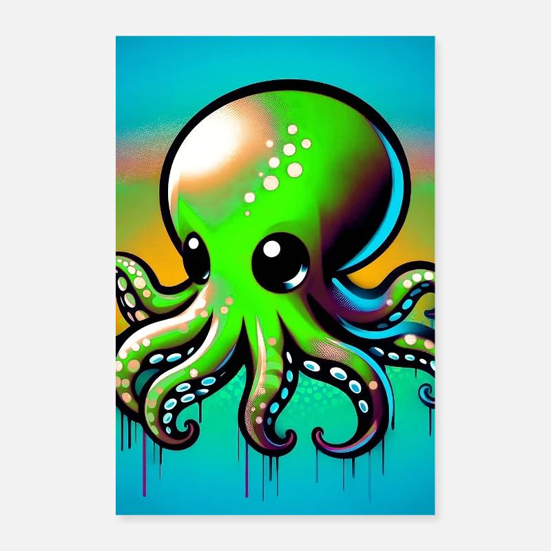 Krake Poster 40x60 cm