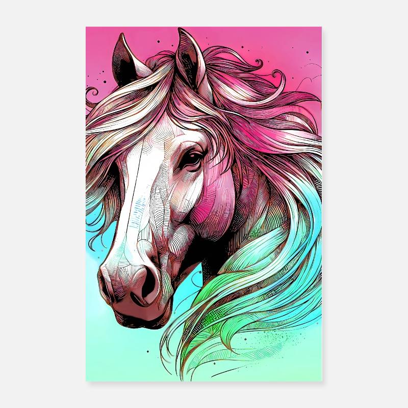 cheval Poster 40 x 60 cm