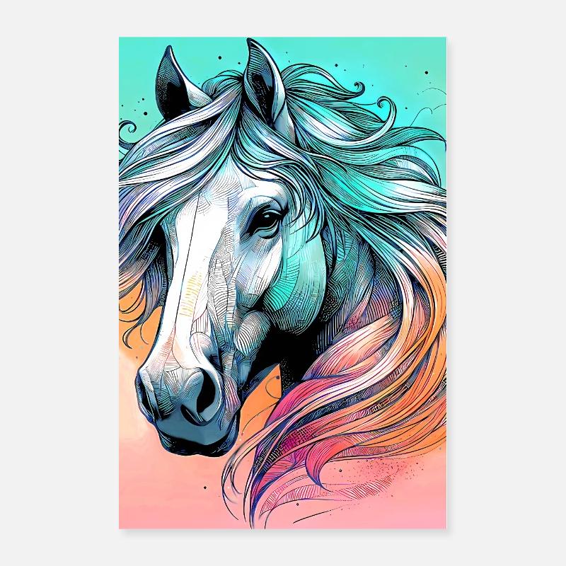 cheval Poster 40 x 60 cm