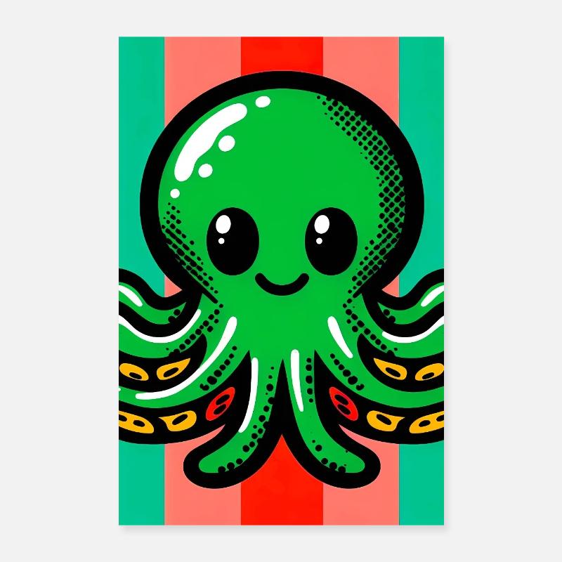 Krake Poster 40x60 cm