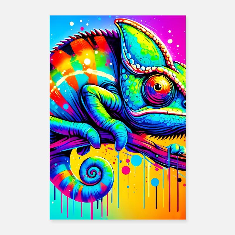 caméléon Poster 40 x 60 cm