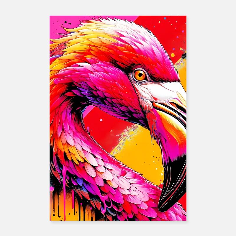 Flamant Poster 40 x 60 cm