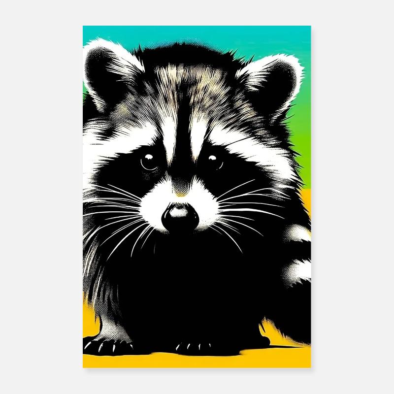 Raton laveur Poster 40 x 60 cm