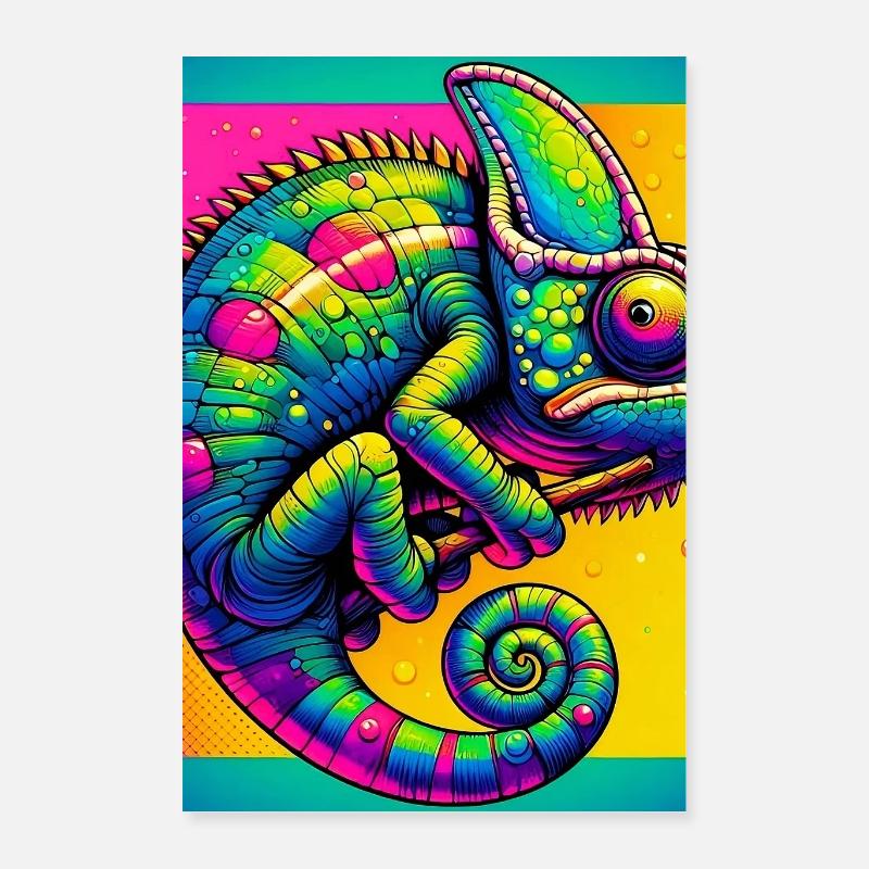 caméléon Poster 40 x 60 cm