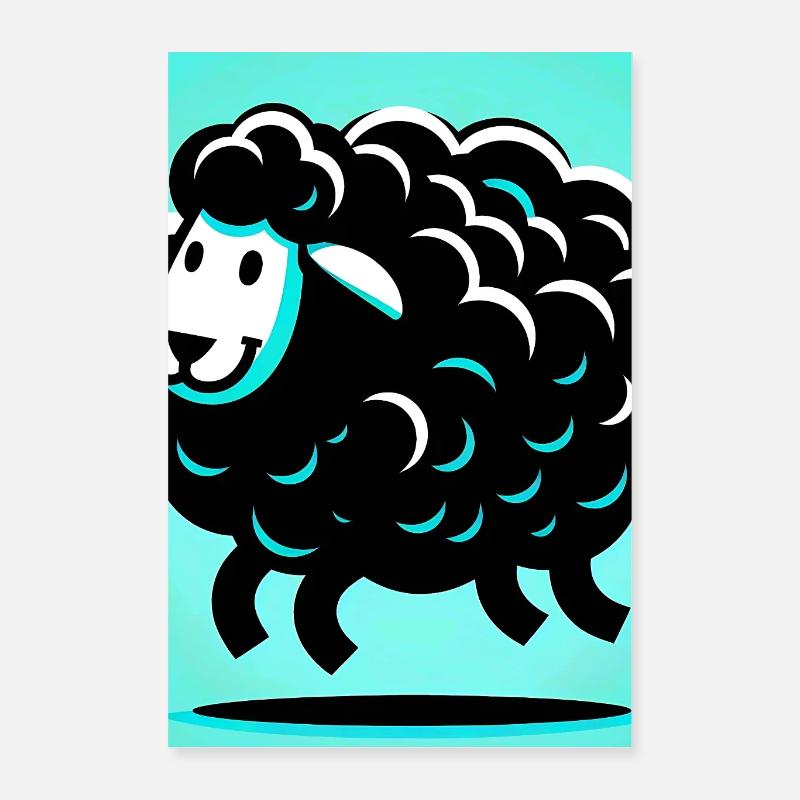 Schwarzes Schaf Poster 40x60 cm