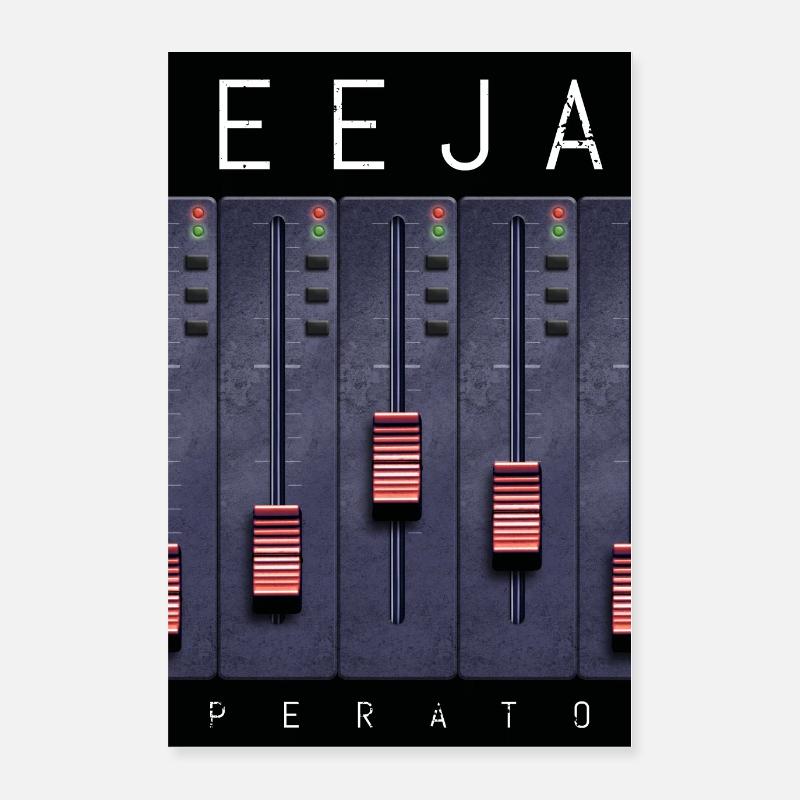 Deejay Operator Fader-Design Poster 40x60 cm