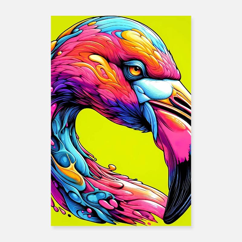 Flamant Poster 40 x 60 cm