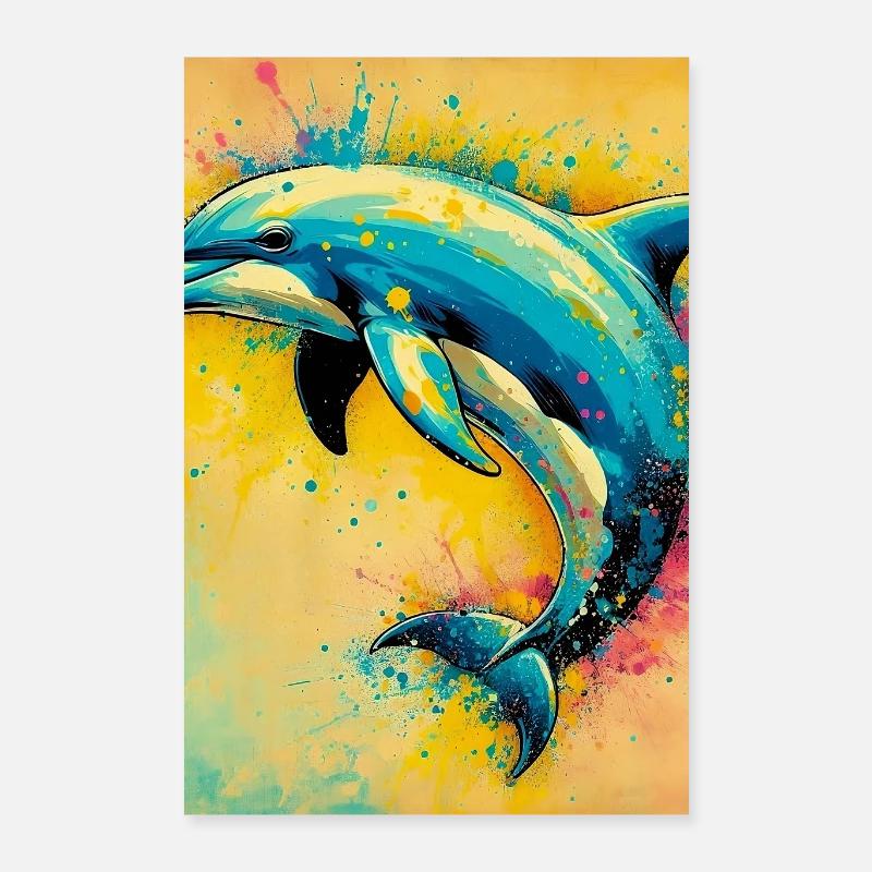 dolphin Poster 16" x 24" (40x60 cm)