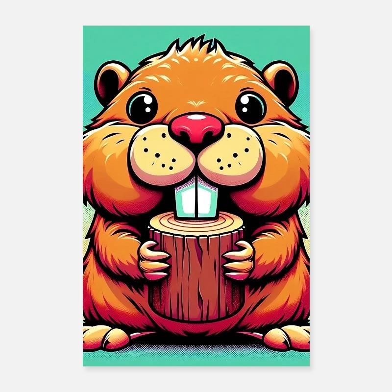 beaver Poster 16" x 24" (40x60 cm)