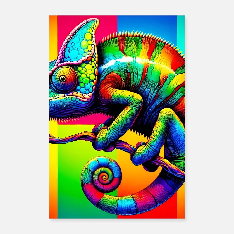 Chamäleon Poster 40x60 cm