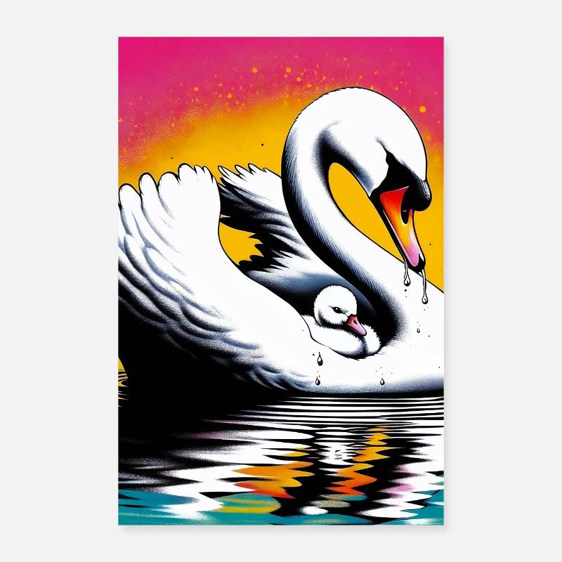 Schwan Poster 40x60 cm