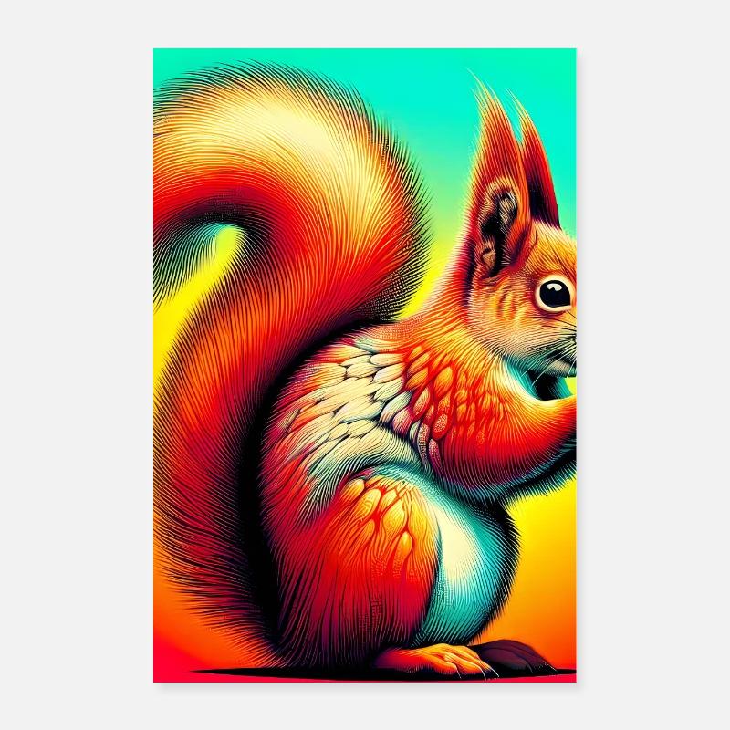 écureuil Poster 40 x 60 cm