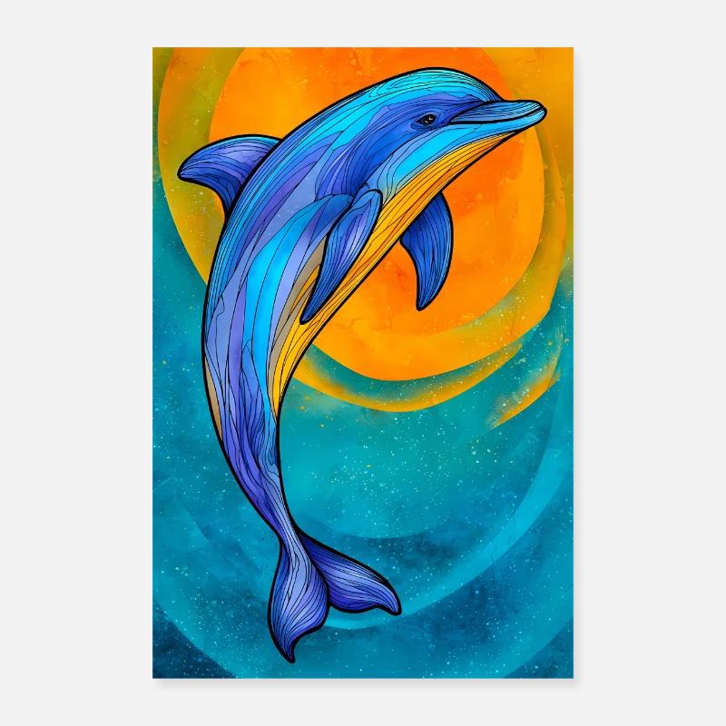 dolphin Poster 16" x 24" (40x60 cm)